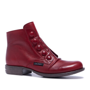 Carl Scarpa Ester Red Leather Ankle Boots